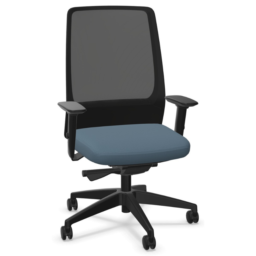 Interstuhl AIMis1 1S03 Bürostuhl schwarz blaugrau