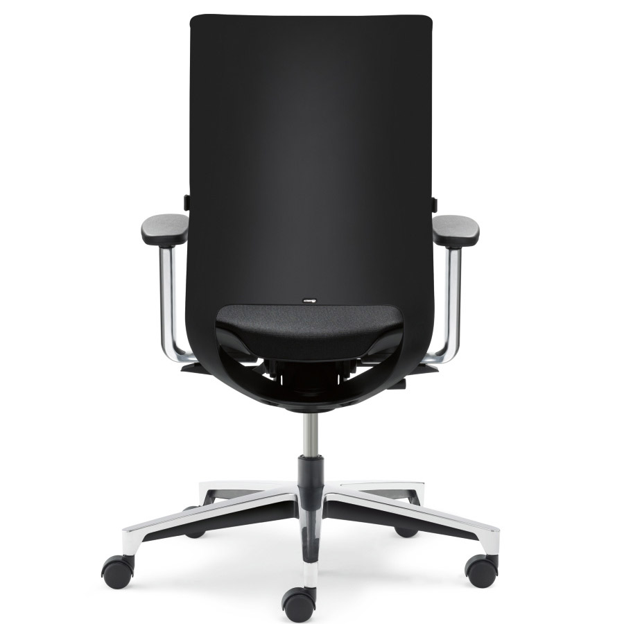 Klöber Mera 98 schwarz mit Fußkreuz verchromt Armlehnen verchromt