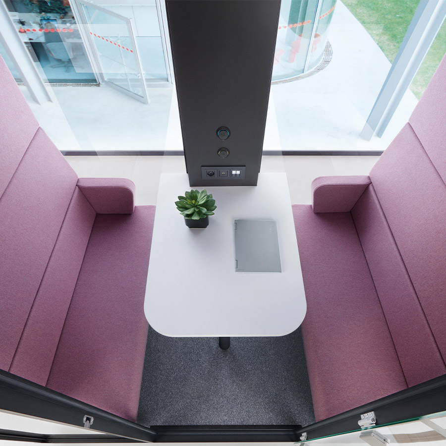 Hushoffice Hushmeet Akustikbox konfigurierbar in Wool Orchid