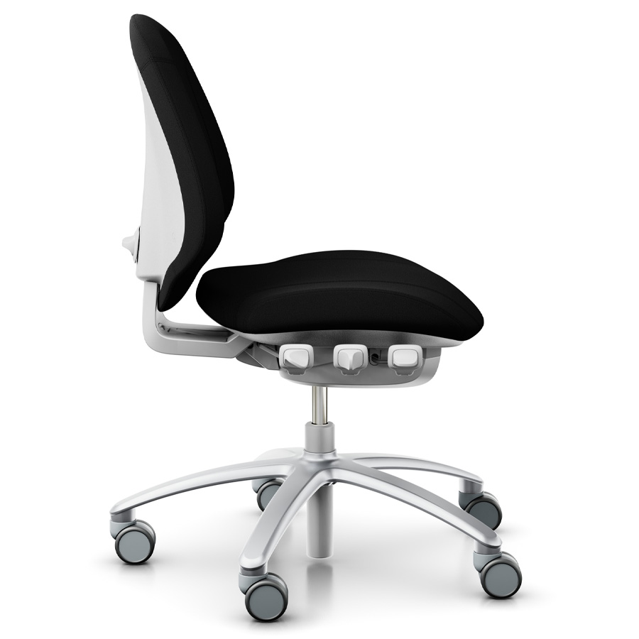 RH Mereo 200 silver grey mit halbhoher Rückenlehne - Xtreme schwarz - Seitenansicht