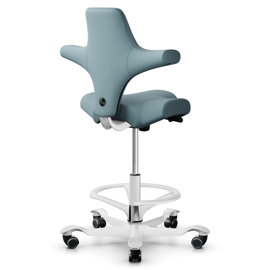 HAG Capisco 8106 Stehhilfe mit Fußring - Bezug Select 67098 - Gestell und Fußring weiß