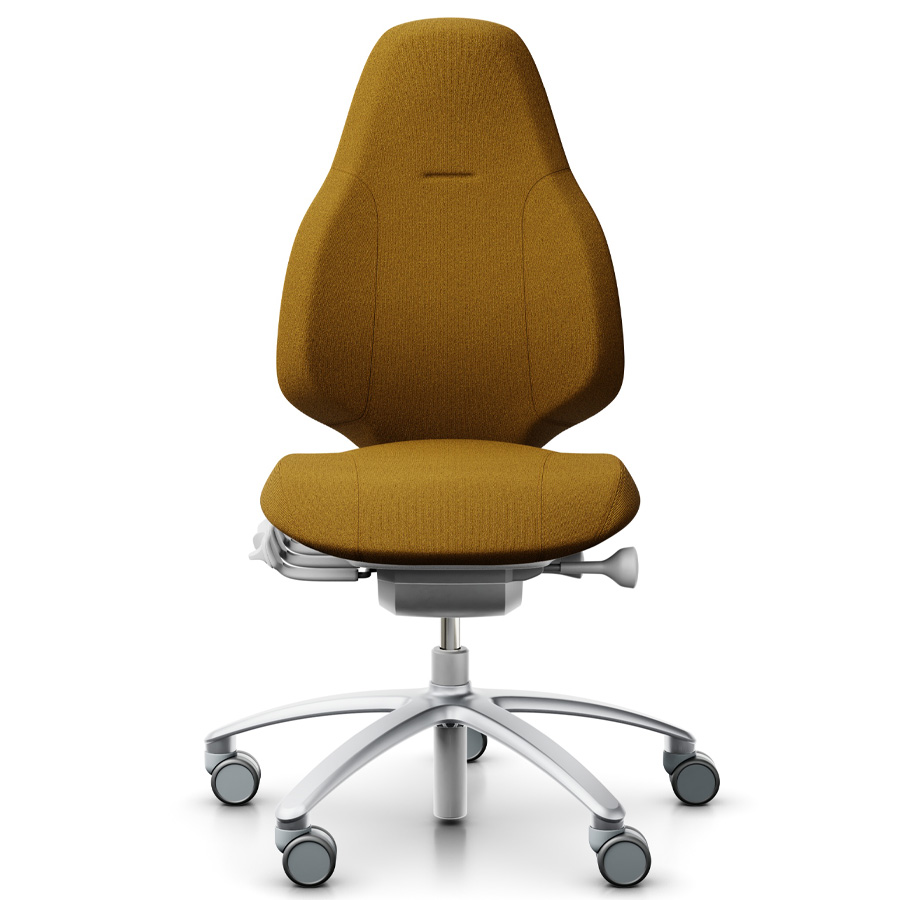 RH Mereo 220 silver-grey mit hoher Rückenlehne - Stoff capture ocker - Frontansicht