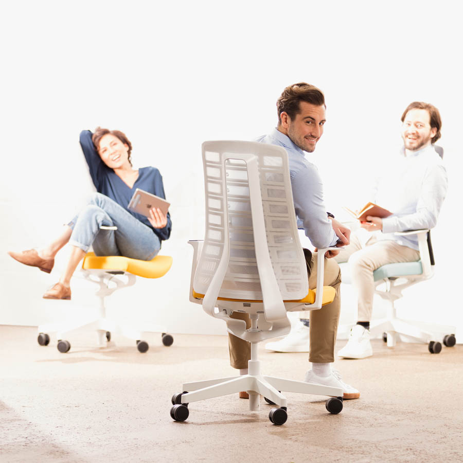 Interstuhl PUREis3 PU213 weiß mit Netzrücken - Beispielbild