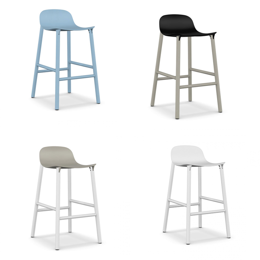 Kristalia Sharky Alu Barhocker in vier Varianten