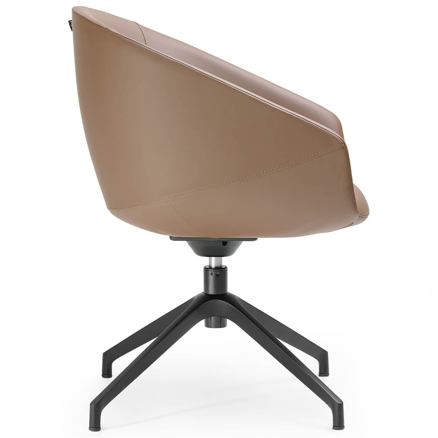 bejot Oxco small OX S 4R Konferenzsessel, Leder C181 beige