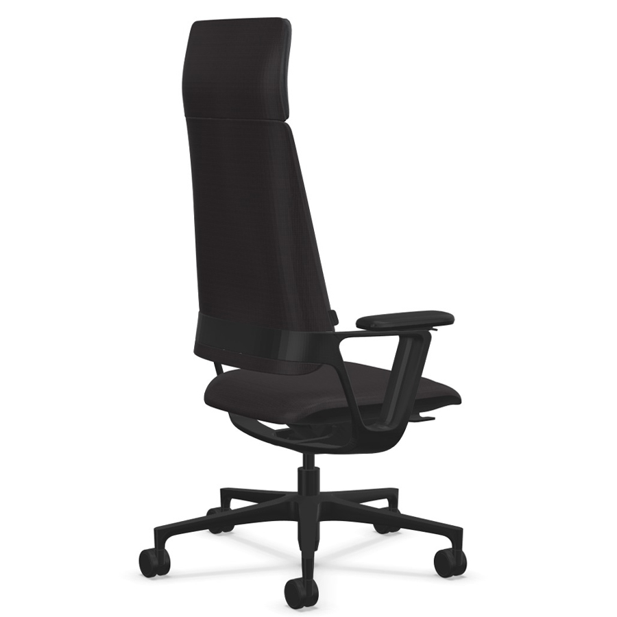 Klöber CONNEX2 (cnx95) - Bezug Premium Leder schwarz - Ausführung schwarz - Rückseite