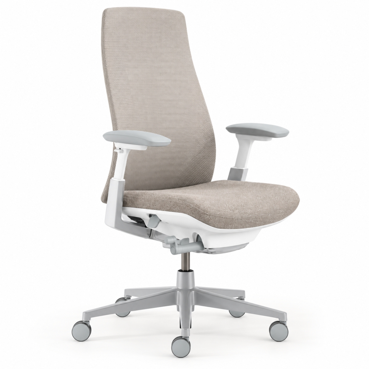 HAWORTH Fern Bürostuhl | Bis 150 kg | Netzrücken Beige | Rahmen Snow | Konfigurator