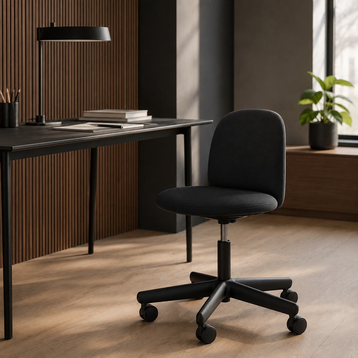 HAG Minu Stoff Cura Loop Black und Gestell Black