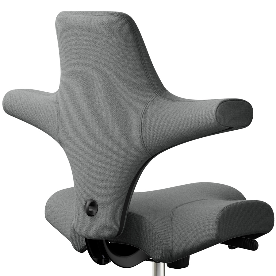 HAG CAPISCO 8106 Stehhilfe mit Fußring | Stoff Cura dunkelgrau | Gestell schwarz