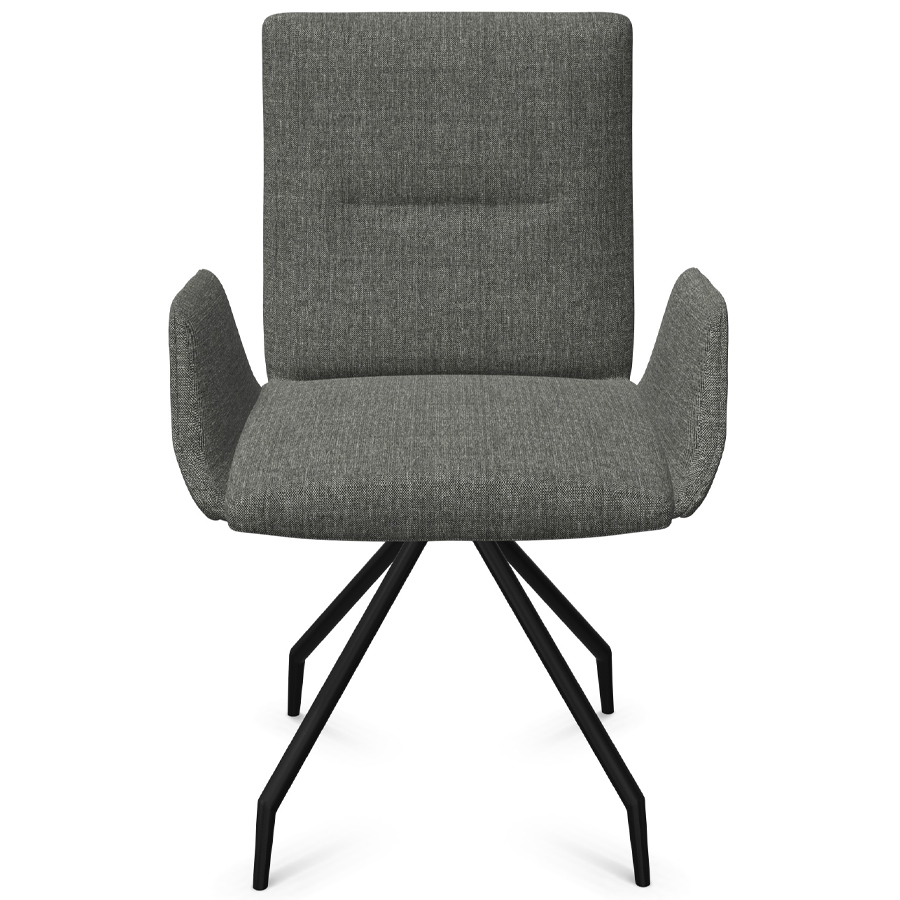 W. Schillig Stuhl mit Armlehnen u. Drehkreuz - Frontansicht