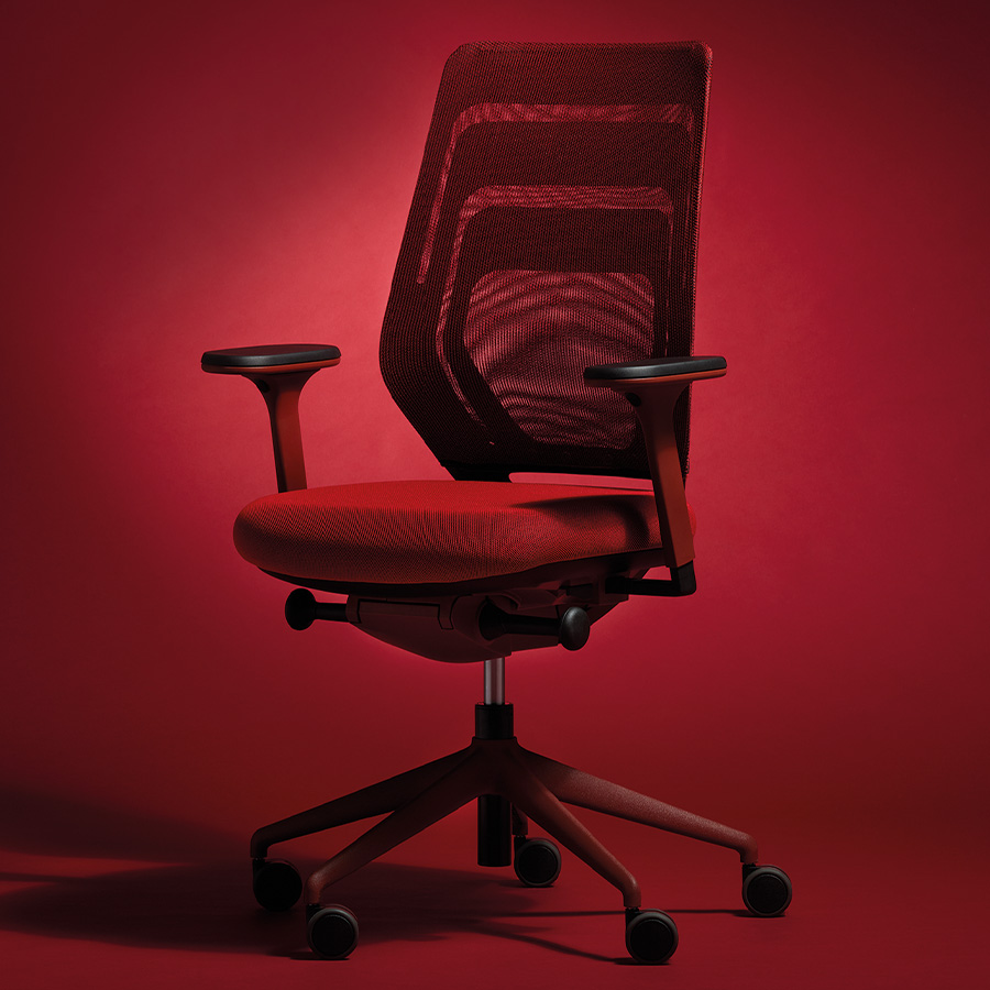 fm Asiento Bürodrehstuhl in Rot konfigurierbar Beispielbild