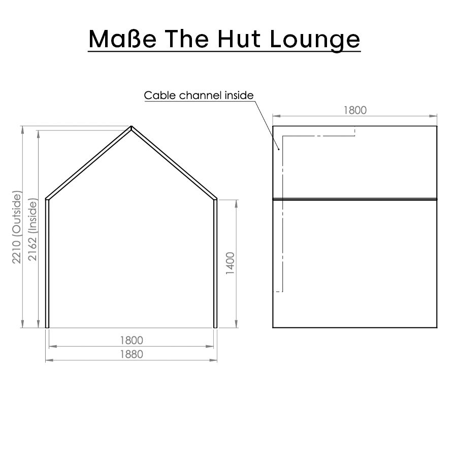 The Hut Lounge - Maße