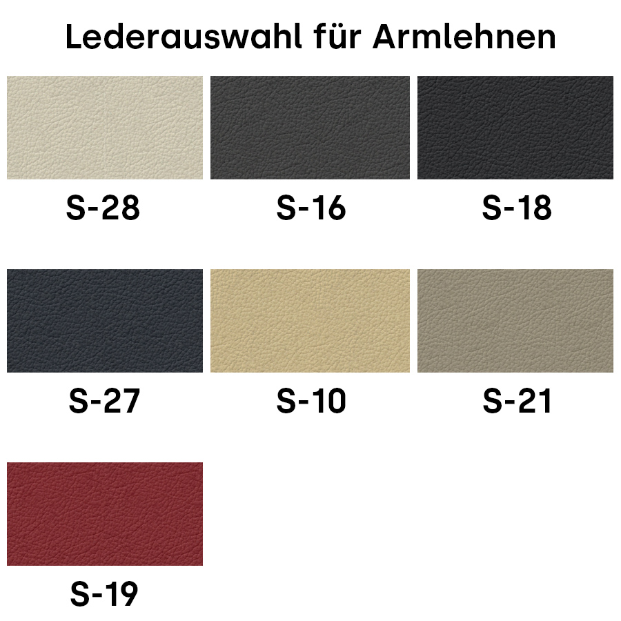 Lederauswahl für Armlehnen