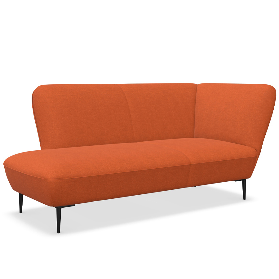 W. Schillig Chaiselounge Ella mit Metallfüßen - mandarin - Seitenteil rechts