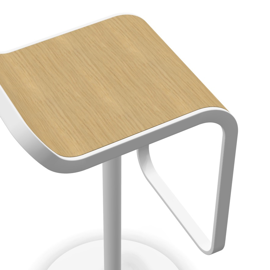 lapalma LEM Barhocker Eiche gebleicht weiß Detail