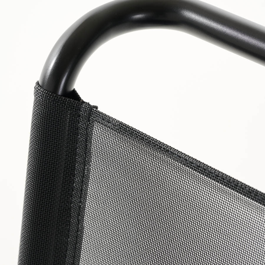 THONET Stahlrohr-Freischwinger S 533 N Outdoor | Netzbespannung und Gestell schwarz | Nahaufnahmme