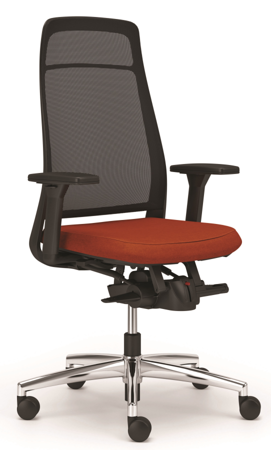 TENSA.NEXT Bürodrehstuhl mit Netzrücken - Seitenansicht