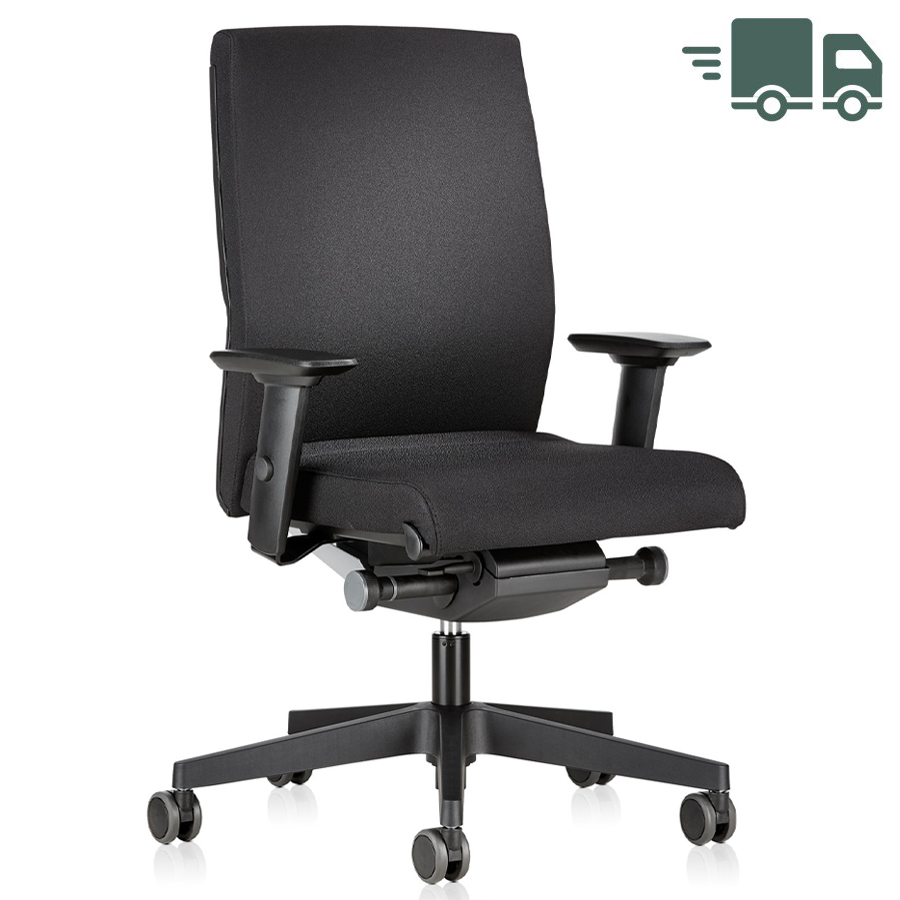 Interstuhl YOSTERis3 160YN Bürostuhl Stoff Lucia schwarz - Frontansicht