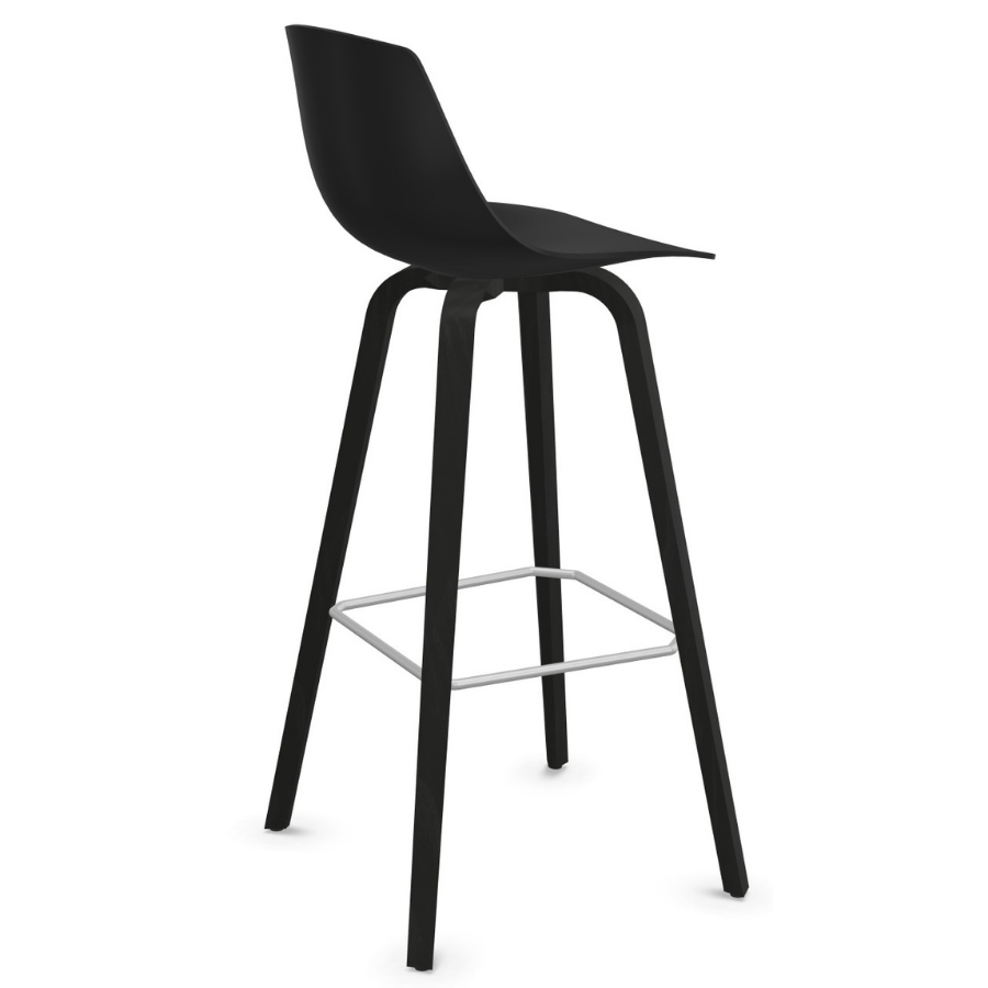 lapalma MIUNN S105 Barhocker schwarz 75 cm - Rückansicht