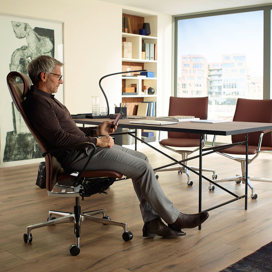 Klöber Ciello cie99 in Leder Premium Plus dunkelbraun