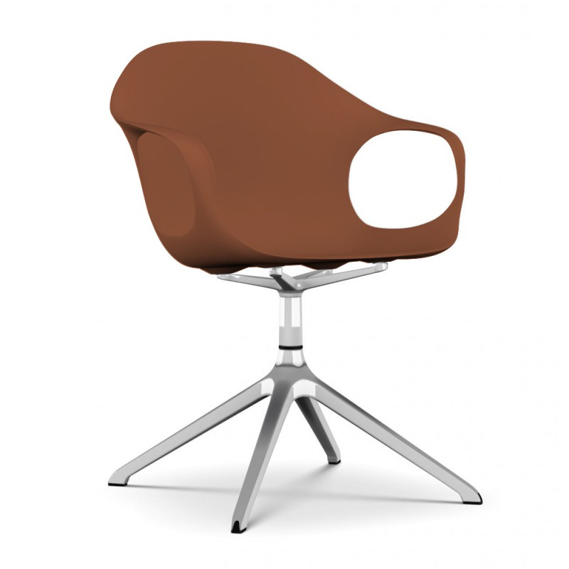 Kristalia Elephant Drehstuhl terracotta Alu