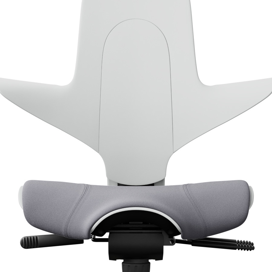 Capisco Puls 8020 weiss mit Stoff Xtreme grau 081