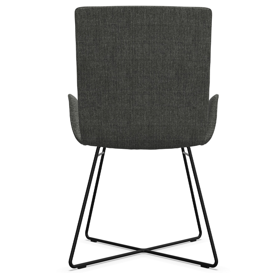 W. Schillig Stuhl mit Armlehnen u. Drahtrohrgestell - Rückansicht