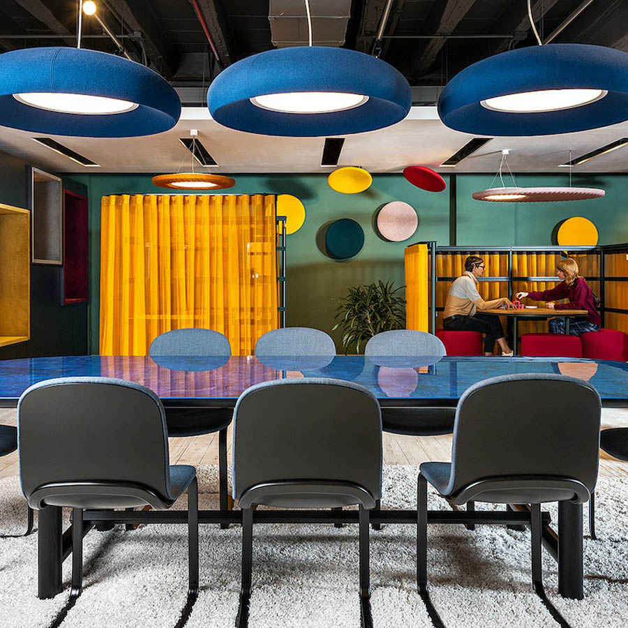 BuzziSpace Dome Pendelleuchte | Blau | Beispielbild