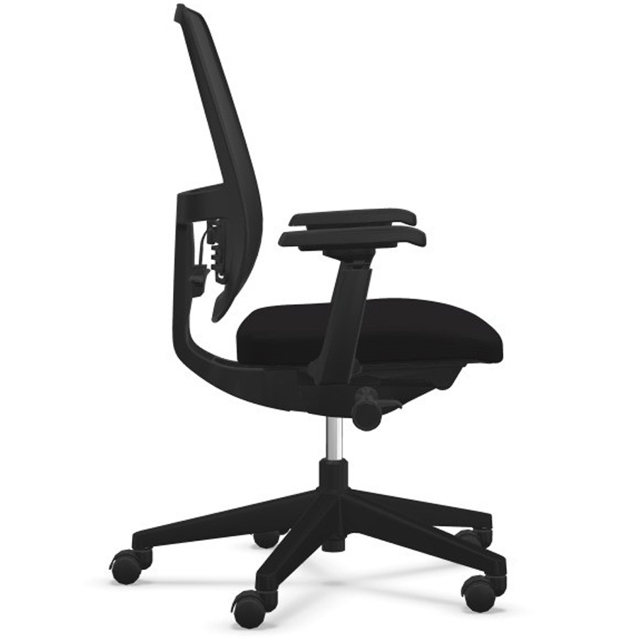 HAWORTH Lively Bürodrehstuhl schwarz mit Netzrücken - Seite