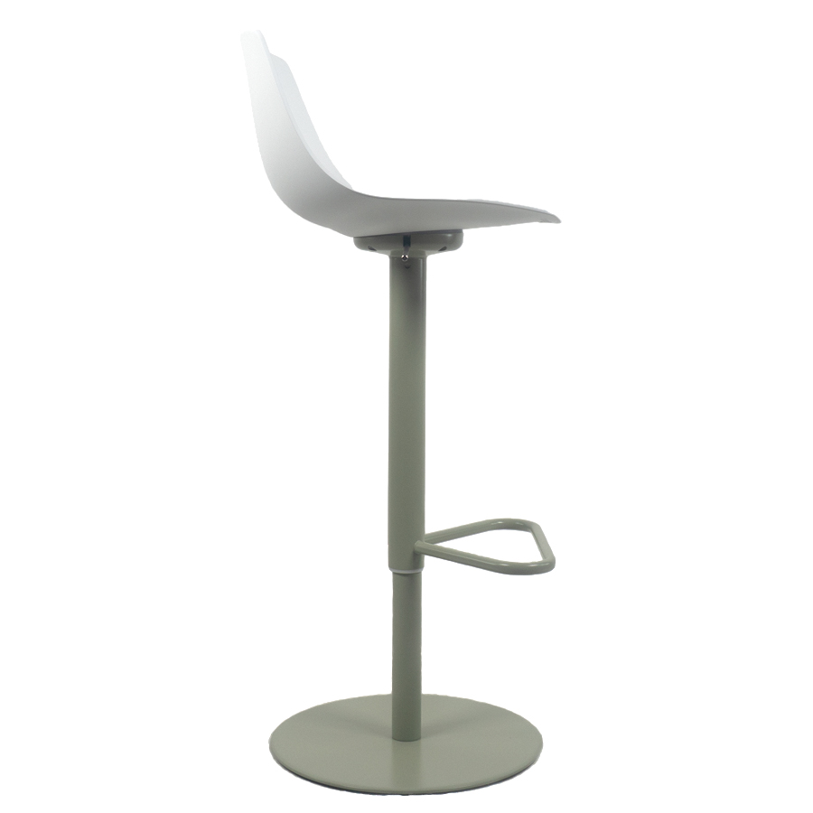 lapalma MIUNN S104 Barhocker | Baydur weiss | Gestell Pistazie | Platte rund