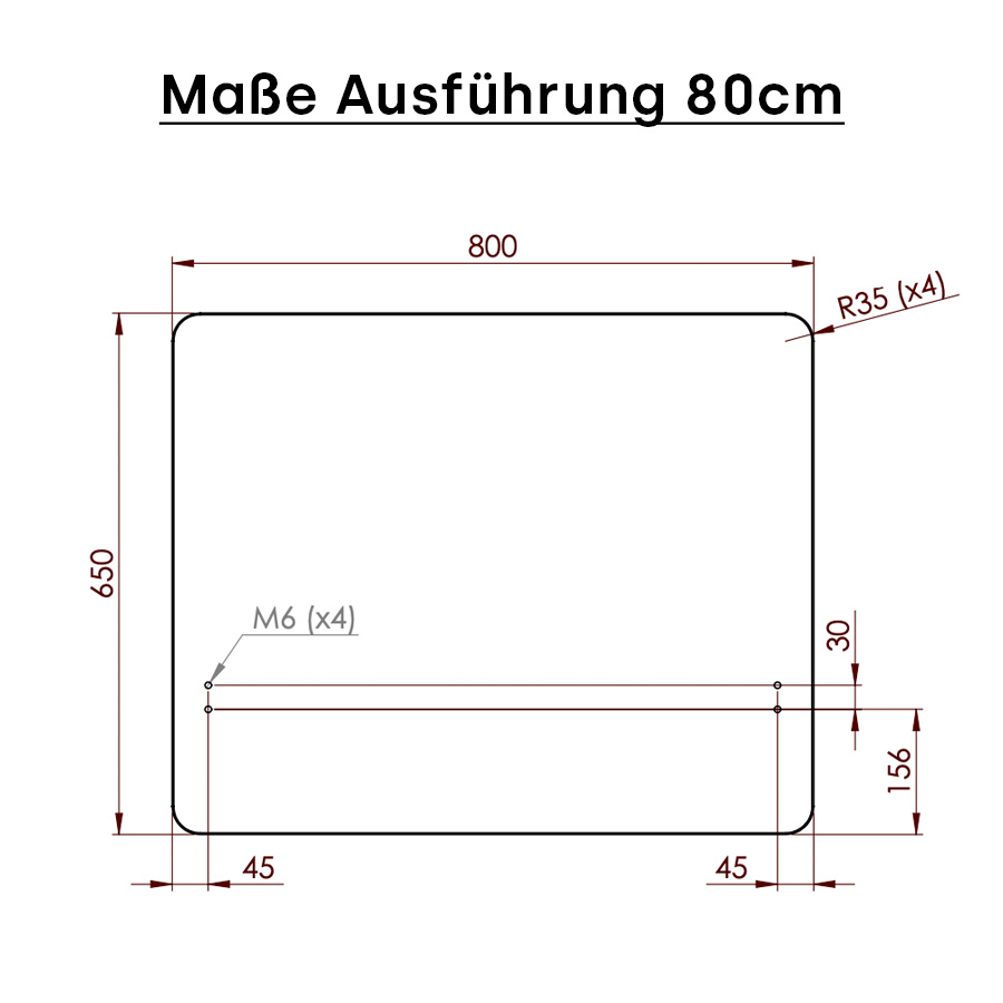 Götessons Silent Express Sichtschutz - Maße 80 cm
