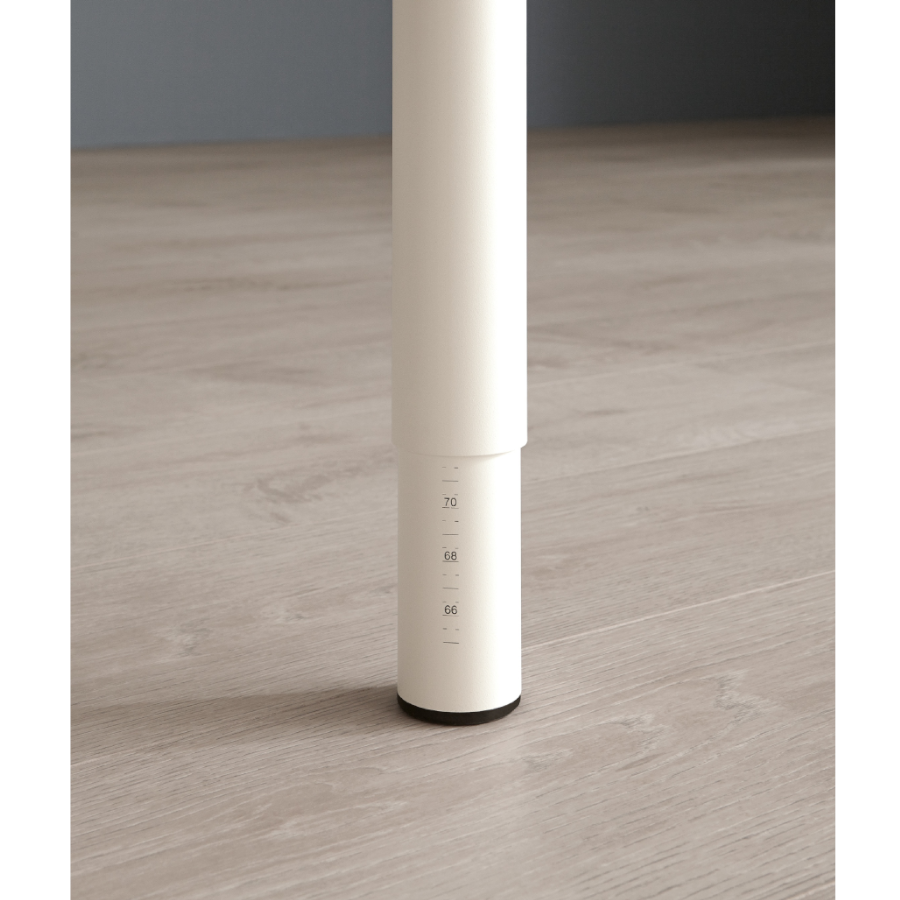 Schreibtisch SINAC von Palmberg Rohr-in-Rohr-Gestell Höheneinstellung