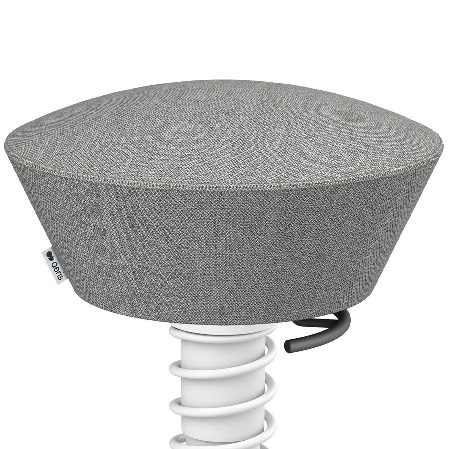 Aeris Swopper Capture Wolle steingrau meliert - Gleiter - Gestell weiß - Nahaufnahme