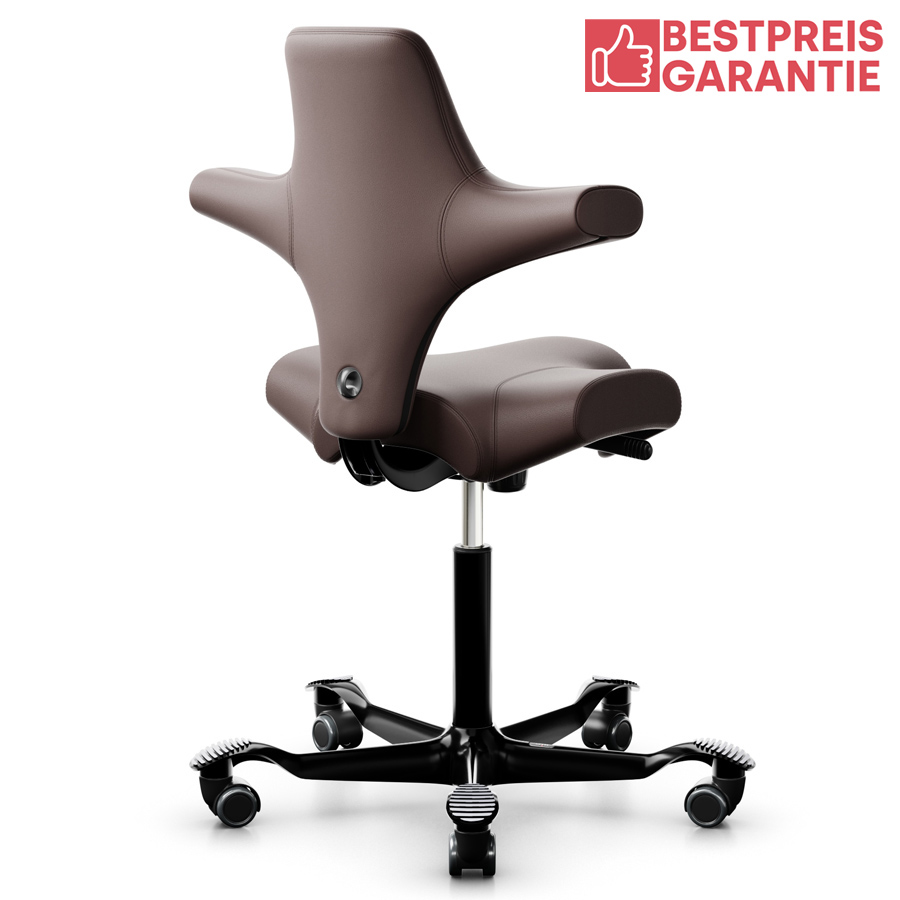 HAG CAPISCO 8106 Lederbezug braun Sattelsitz Gestell schwarz - schnell geliefert