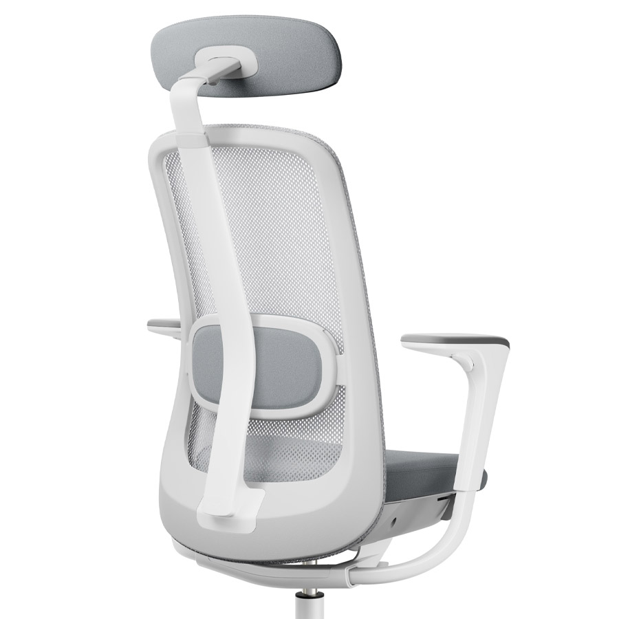 HAG SoFi Mesh 7500 Bürostuhl grau mit Nackenstütze - Stoff Xtreme hellgrau - Nahaufnahme