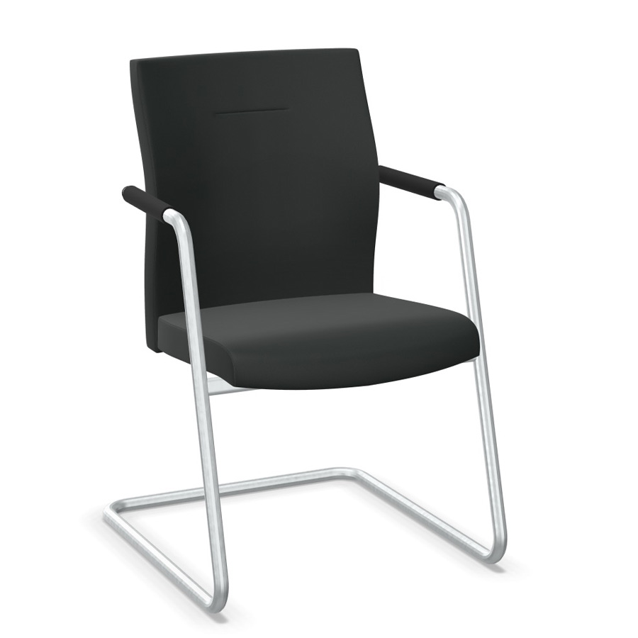 fm Fastline Freischwinger startup 2 schwarz | Gestell silber