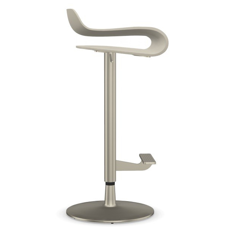 Kristalia BCN Barhocker höhenverstellbar Gestell beige lackiert