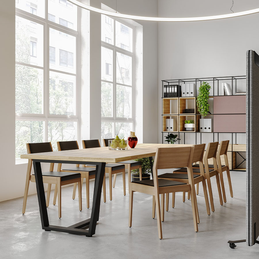 Bejot TB Konferenztisch mit Gestell schwarz