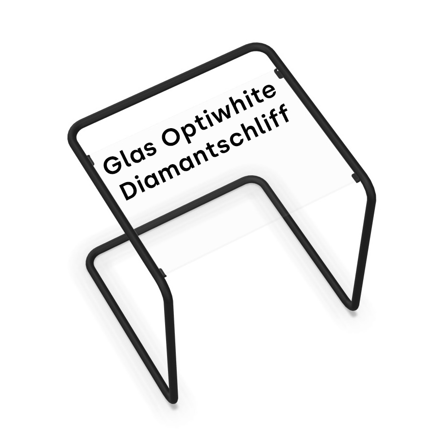 THONET Beistell- und Satztisch SET B 97 mit Glasplatte | Variante Glas klar Diamantschliff