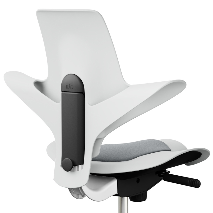 HAG CAPISCO PULS 8010 weiß Kisseneinsatz hellgrau 200 mm Gasfeder - Nahaufnahme