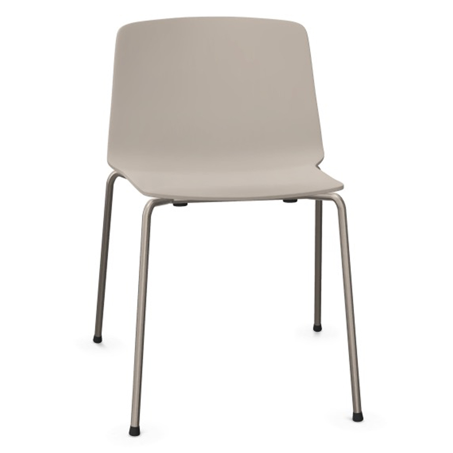 Kristalia RAMA Stuhl mit Vierfußgestell beige | Front