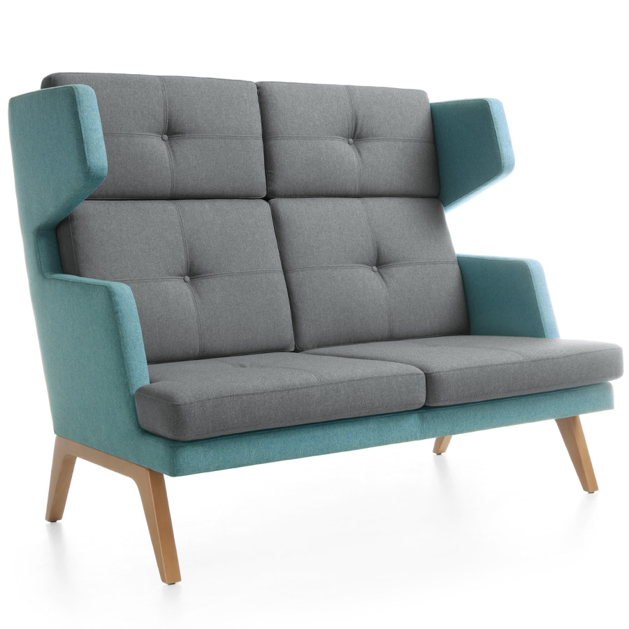 Profim October 2-Sitzer Sofa - Zweifarbig Stoff Main Line Flax MLF25 und MLF26