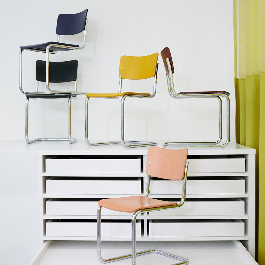 THONET Stahlrohr-Freischwinger S 43 K für Kinder - Beispielbilder