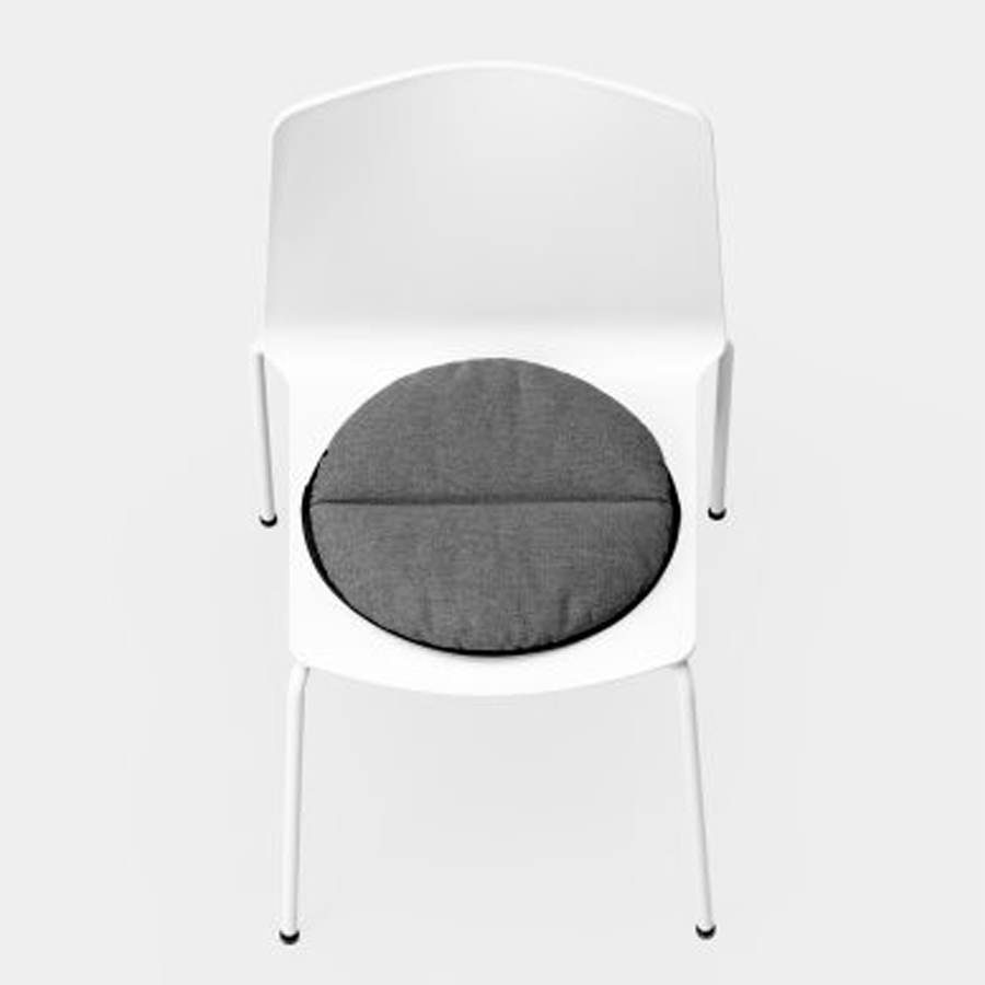 Kristalia RAMA Stuhl mit Vierfußgestell weiß | Sitzkissen auf Anfrage erhältlich