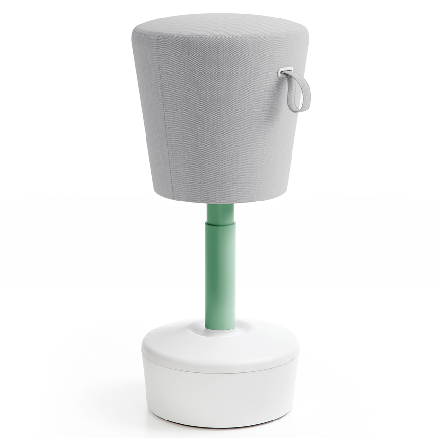 Profim Mickey - Bezug Steelcut Trio 0906 - Gasfeder salbei/grün - Kunststoff hellgrau - Tellerfuß Kunststoff