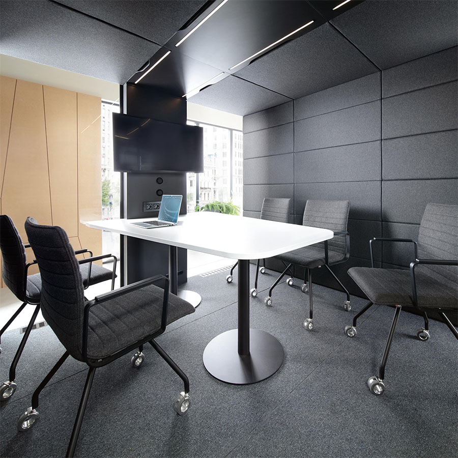 Hushoffice Hushmeet.L Akustikbox konfigurierbar in Wool Pewter