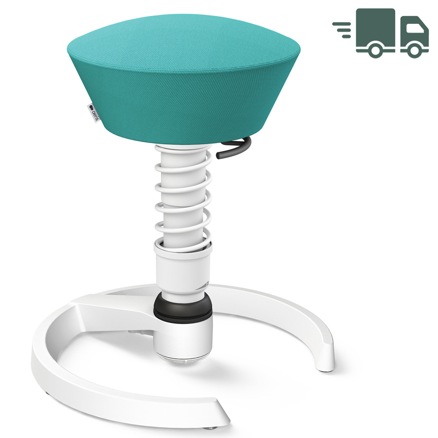 Aeris Swopper Select Wolle türkis - Gleiter - Gestell weiß - Standardfeder