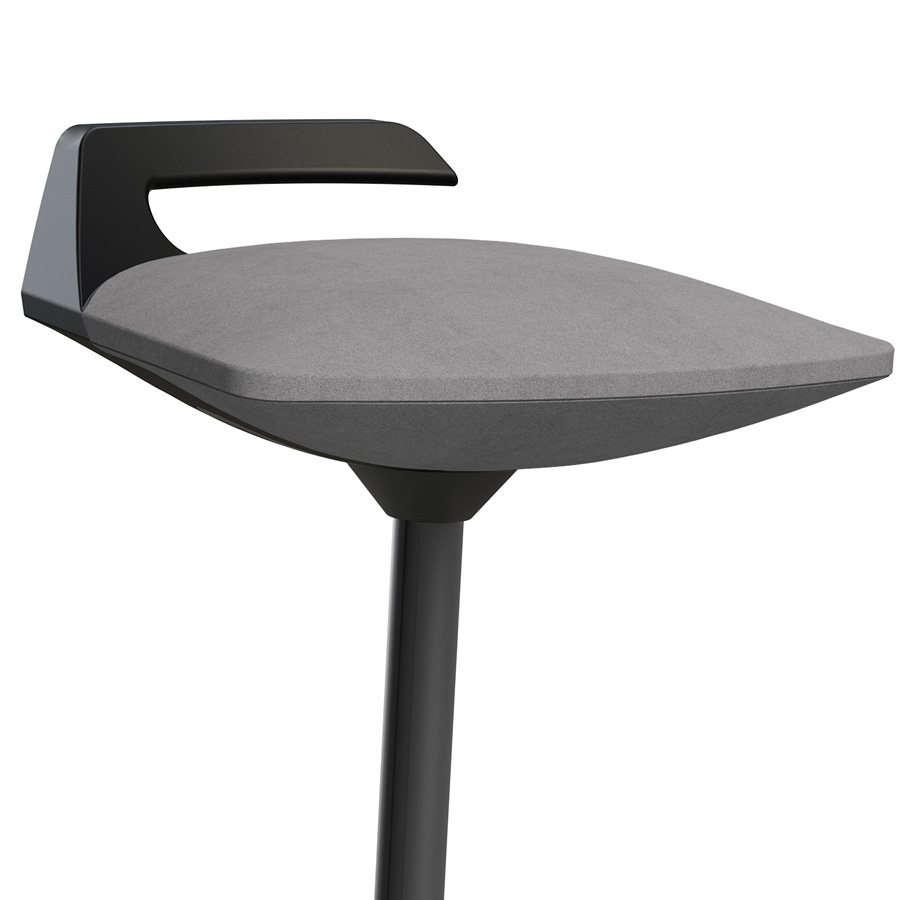 Aeris Muvman Mikrofaser grau High-Feder - Gestell schwarz