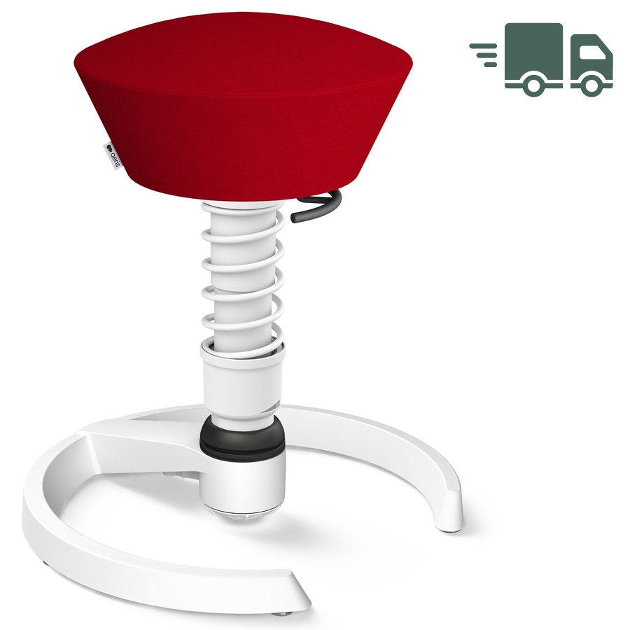 Aeris Swopper Mikrofaser rot mit Gleitern - Gestell weiß