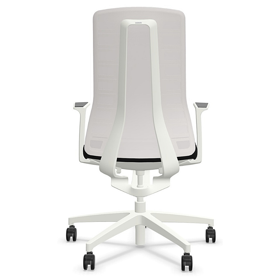 Interstuhl PUREis3 PU213 weiß mit Netzrücken Sitz eisengrau hinten